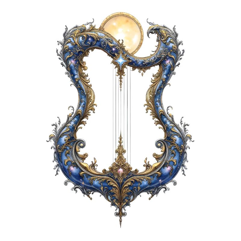 Ornamental Lunar Frame with Threads
