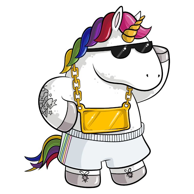 Licorne de dessin animé unique