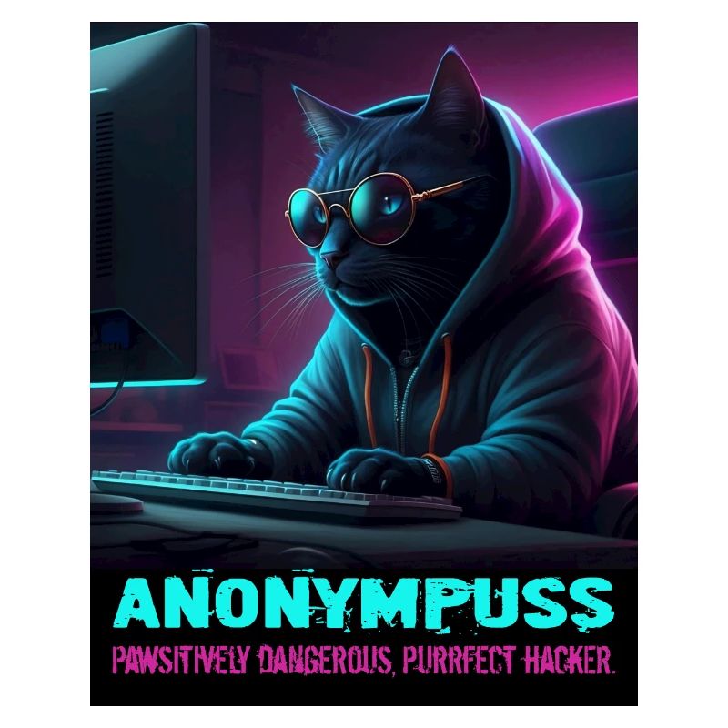 Anonympuss Cat Hacker Funny Image Cat Meme
