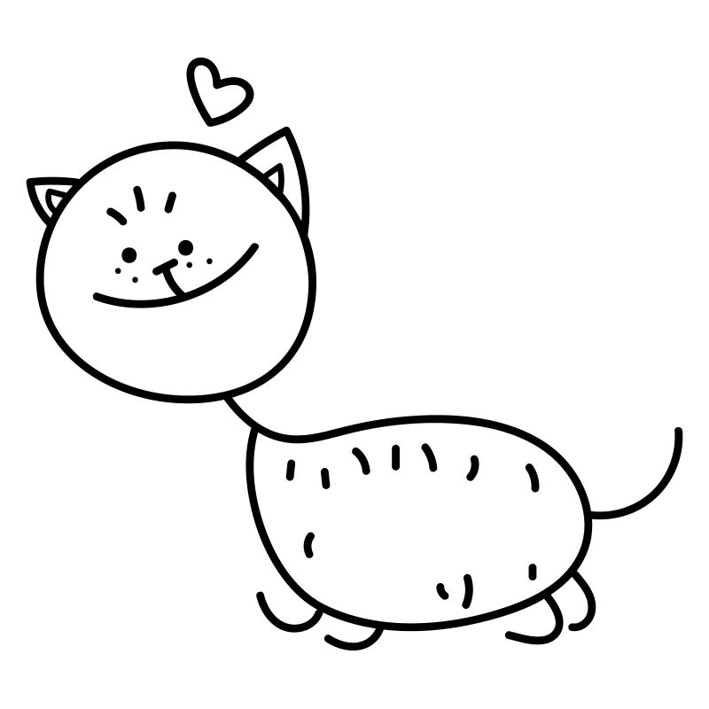 Strichmännchen Katze