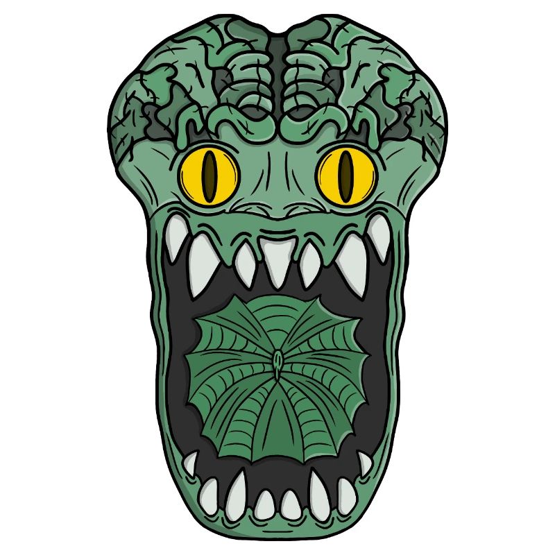 Émeraude Grotesque Croc Créature
