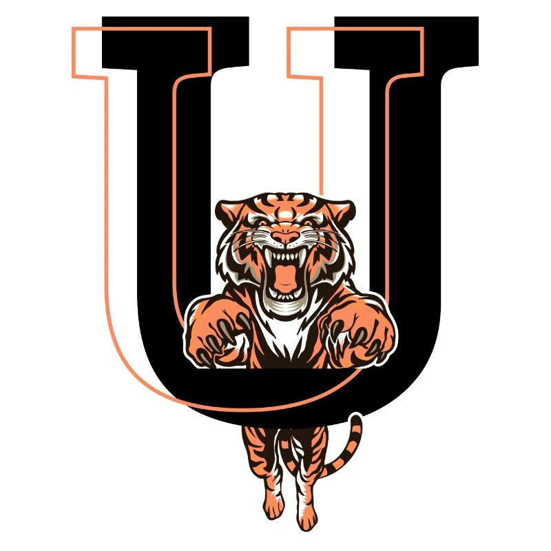 Letter u tiger - gift idea
