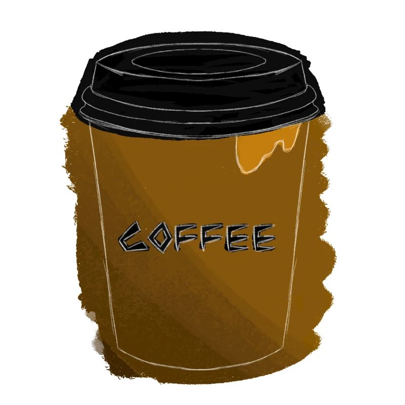 coffee becher mit outlines