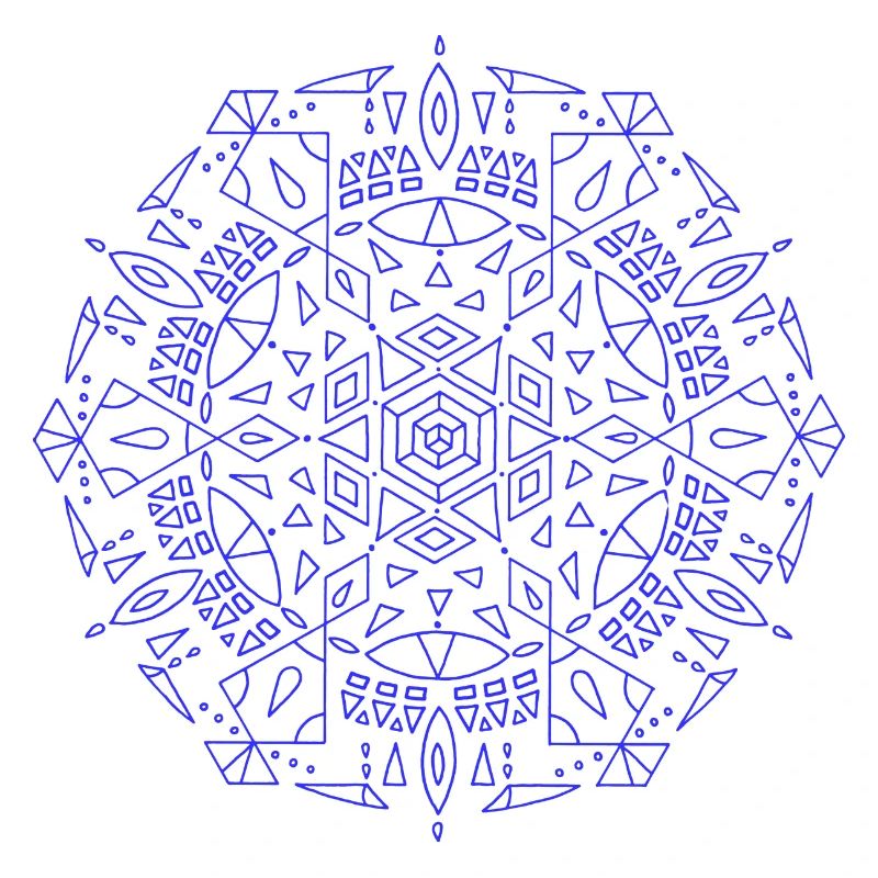 Caleidoscopio II blu - Mandala fatto con Amore