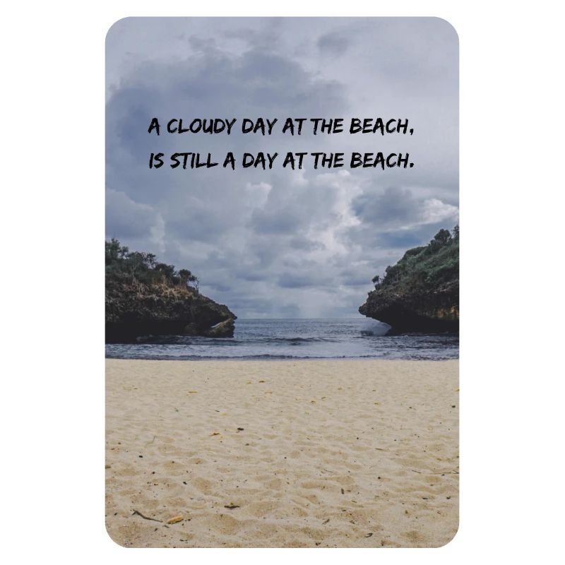 A cloudy day at the beach