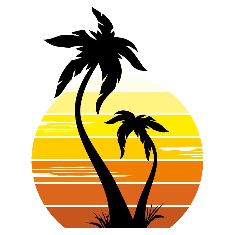 Palm trees at sunset