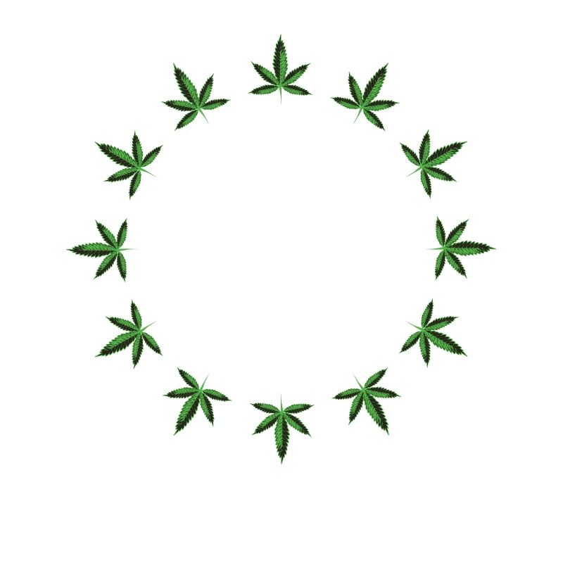 Cannabis Leaf Hemp Circle