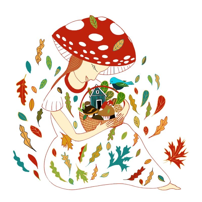 Herbst Pilz Glücksbringer