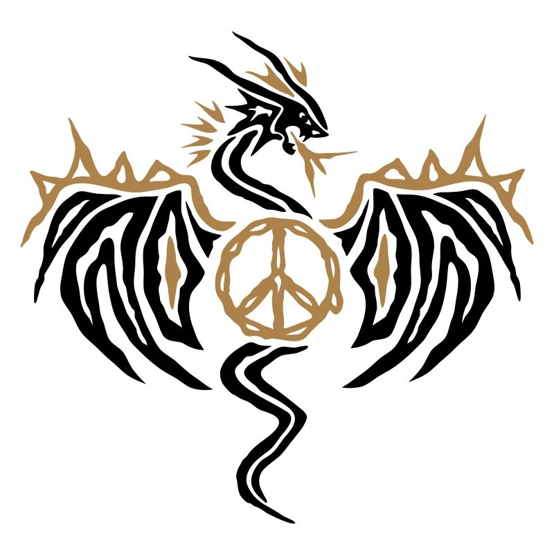 Peace Dragon - Drache mit Friedenszeichen