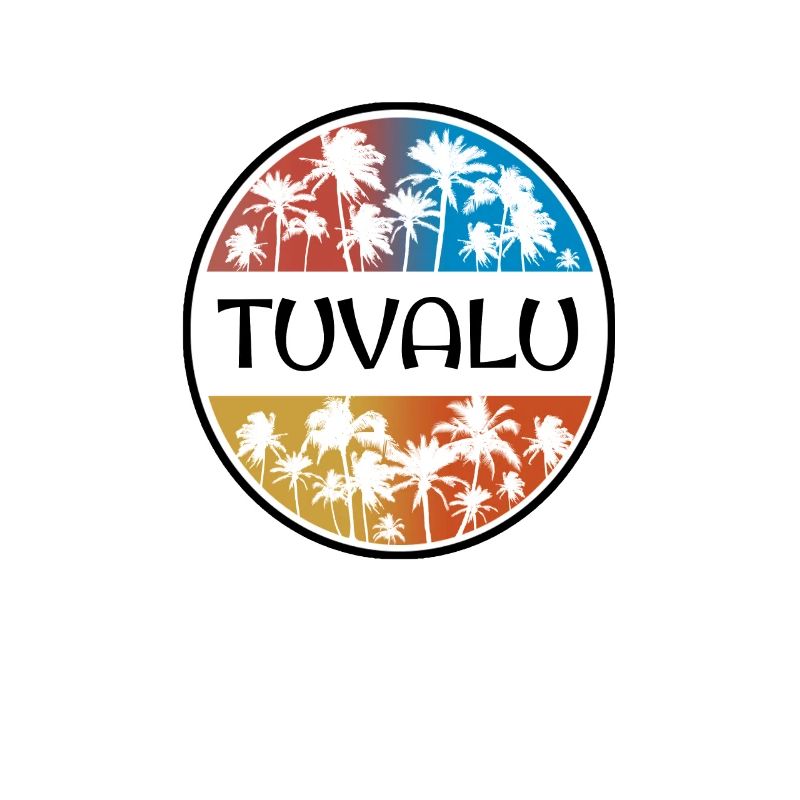 Tuvalu Polynesia Palm Tree Stylish Vacation