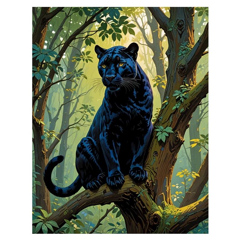Schwarzer Panther im Dschungel