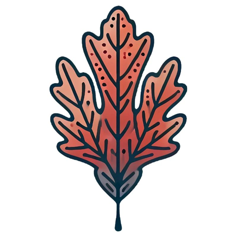 Rustikale Herbstblatt-Illustration