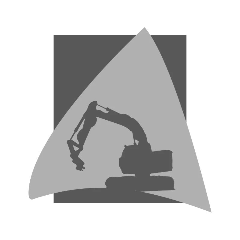 Excavator driver building house construction site