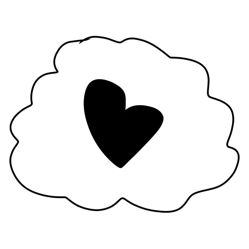Cloud Thinking Heart Icon