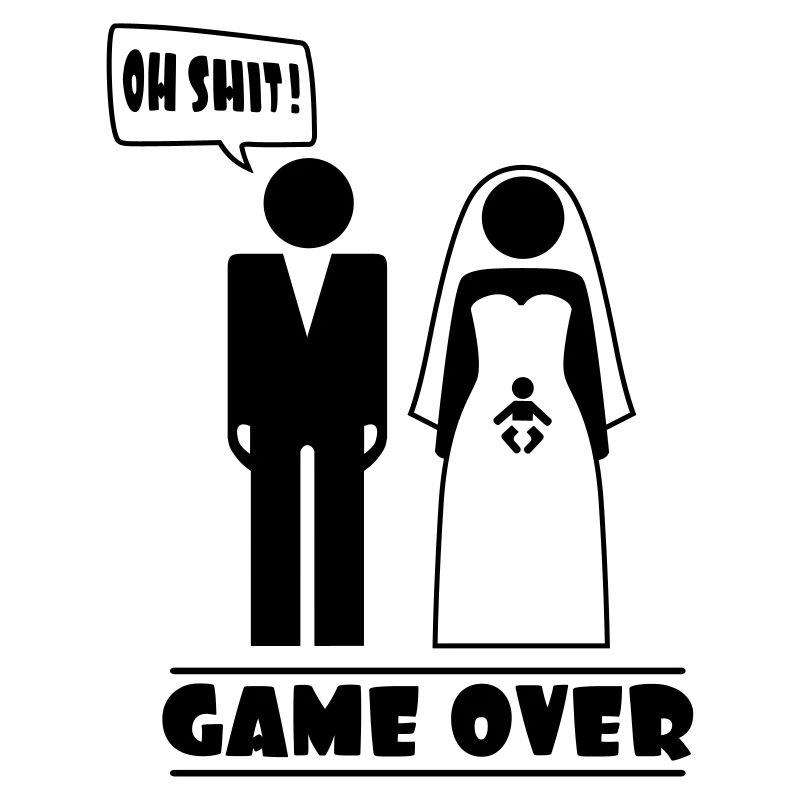 Wedding with baby inside - oh shit - game over