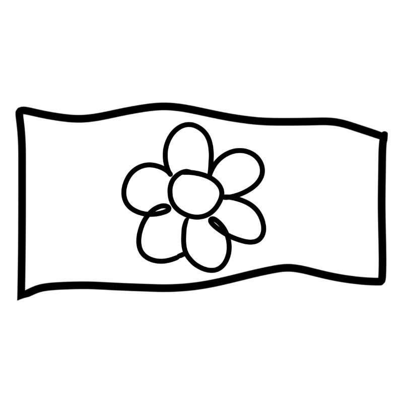 Fleur Drapeau Symbole Forme Nature