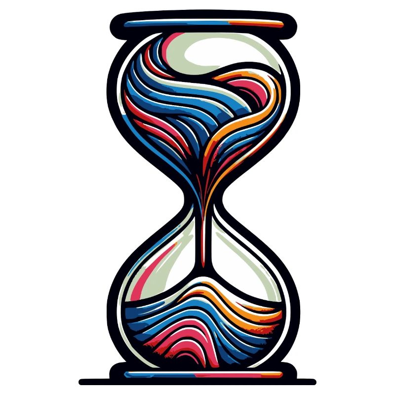 Sablier coloré à l’esthétique moderne