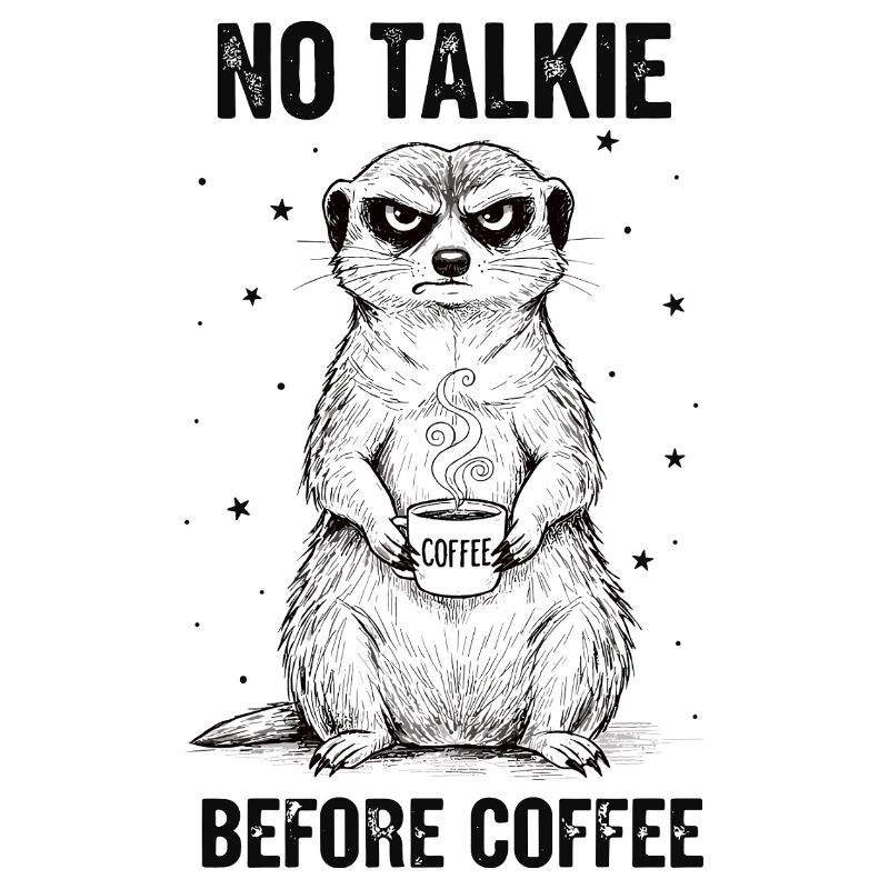 Pas de conversation devant un suricate amateur de café