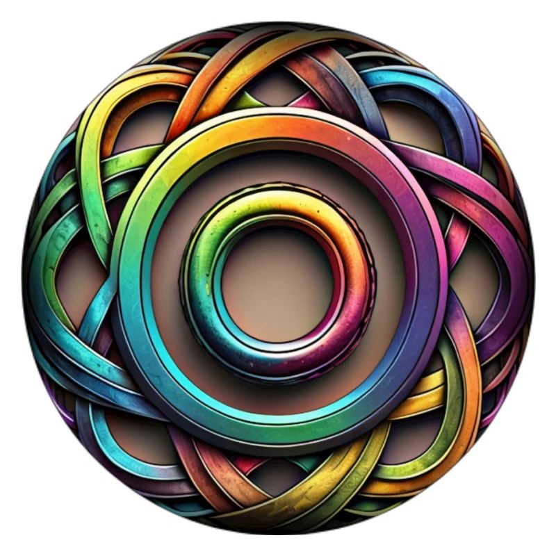 Regenbogen Farben Elemente Knoten