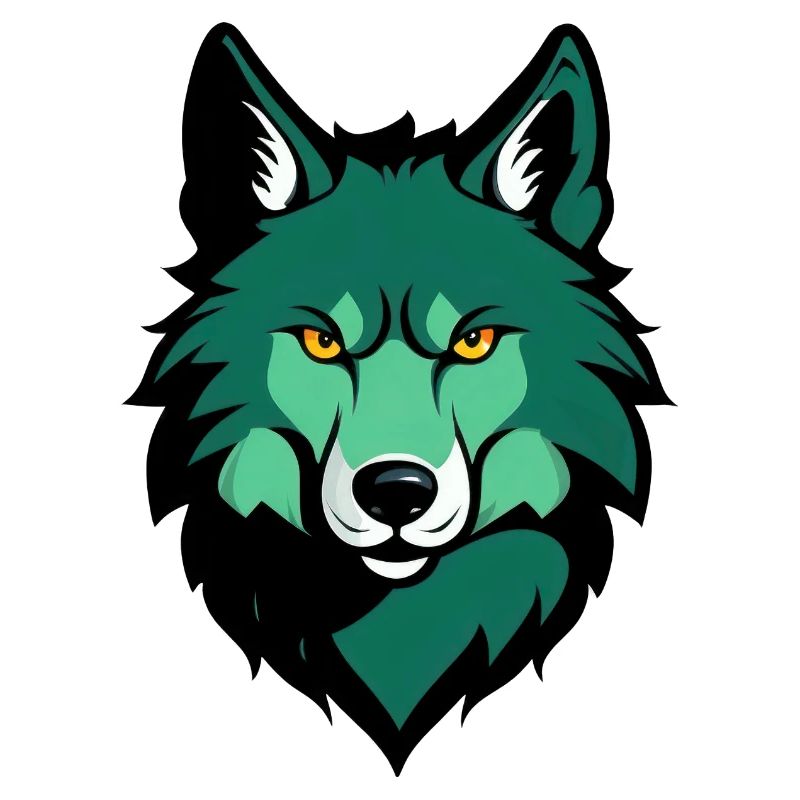 Cartoon Comic Cooler Mascot Wolf