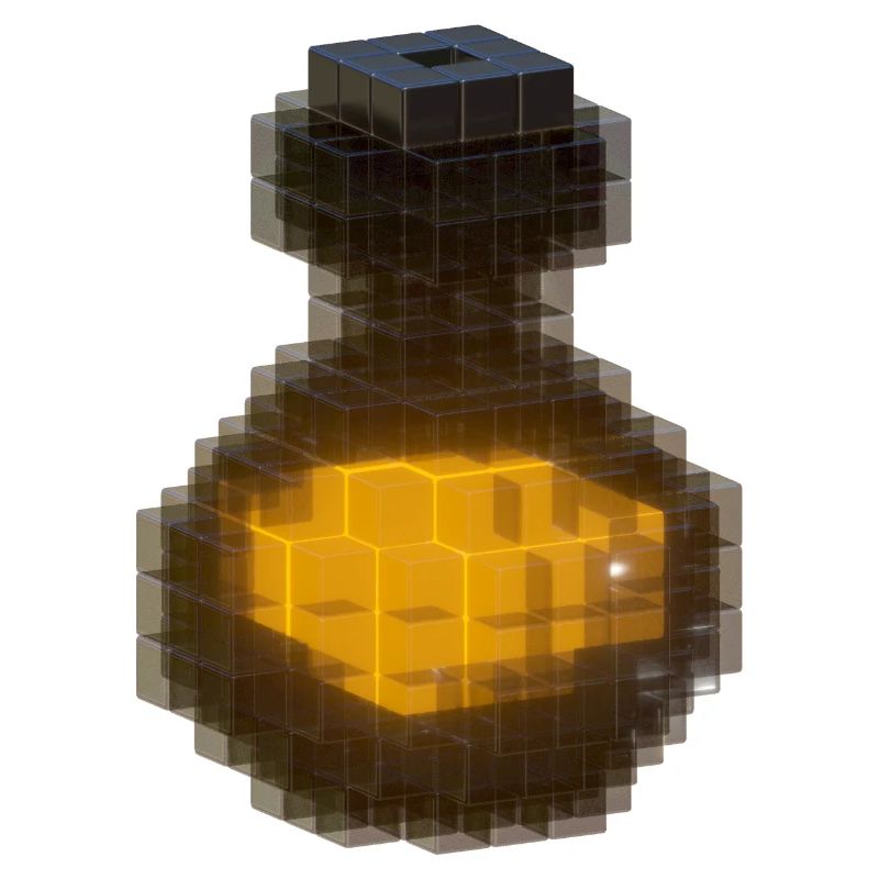 3D Design Black 3D Cubes Bottle Orange Potion 2023