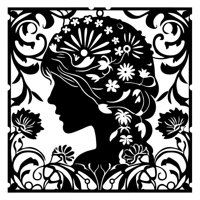 Silhouette florale Élégance