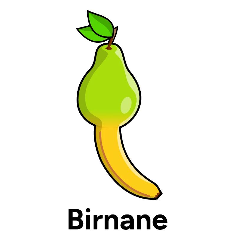 Pear - half pear, half banana