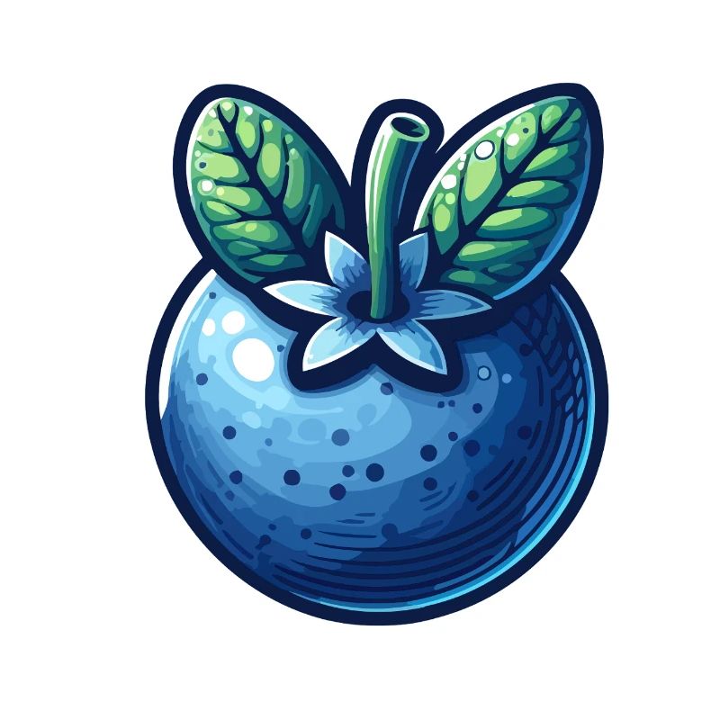 Luminous Blue Blueberry Pattern
