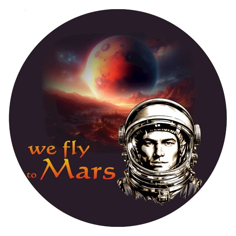 Mars Flight Retro Astronaut