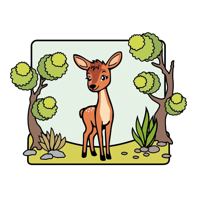 So ein niedliches Reh! Oder ist das ein Hirsch?