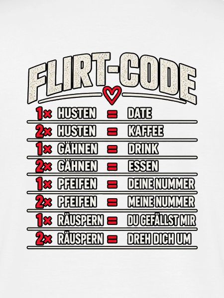 Flirt-Code – Lustiges Dating Design