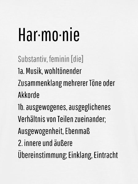 Harmonie - Definition
