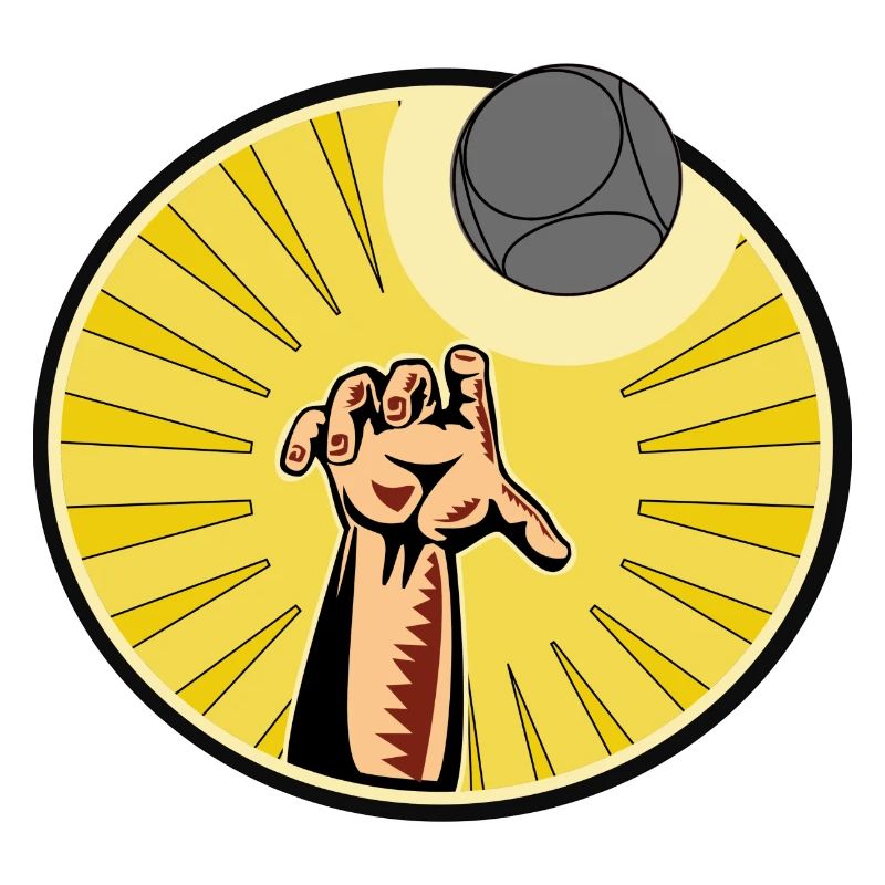 Boule Hand mit Boulekugel