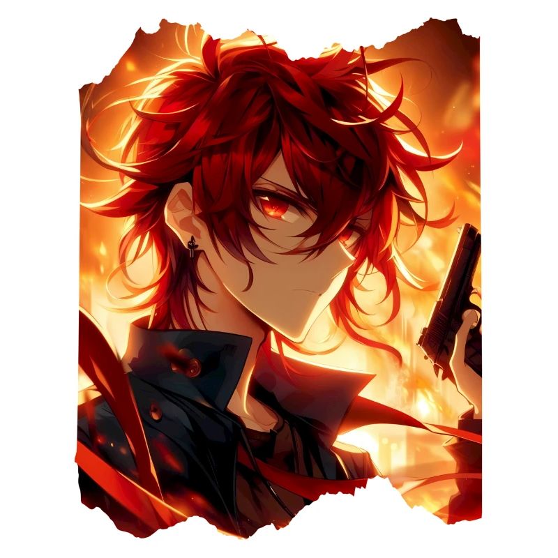 Portrait animé feu n°1