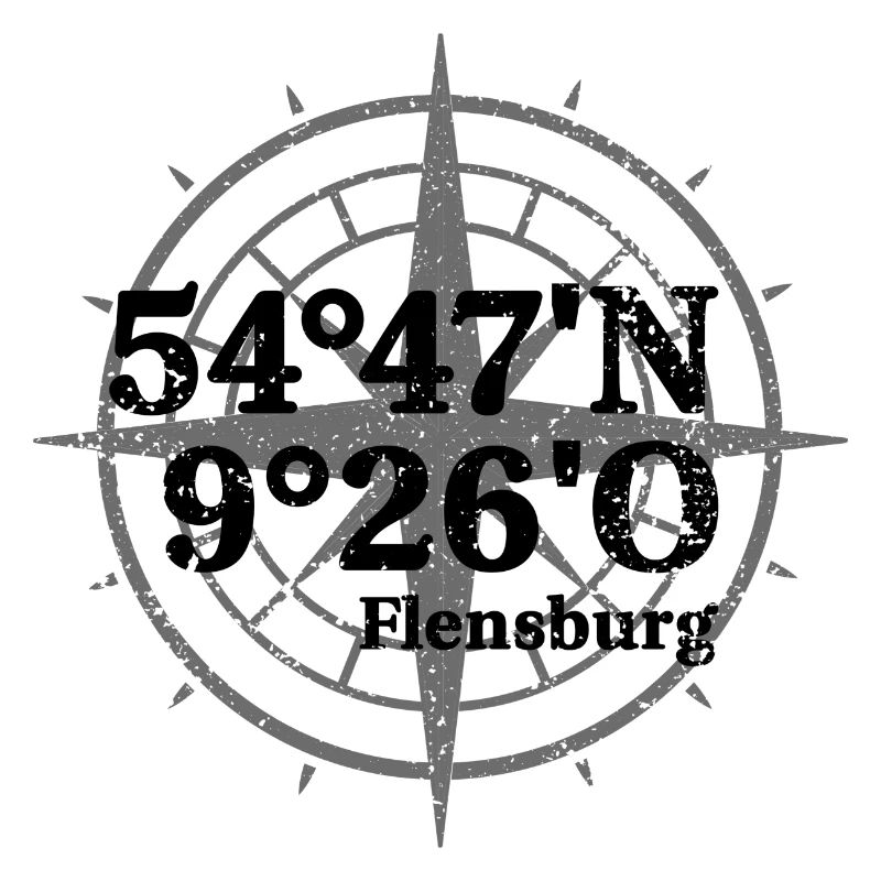 Flensburg Coordinates Souvenir