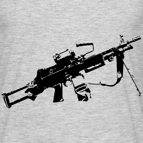 FN Minimi Para machine gun M249 SAW Kulspruta 90 - T-shirt herr