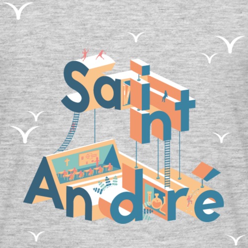 T-Shirt Vie À Saint André 107 - T-shirt Homme
