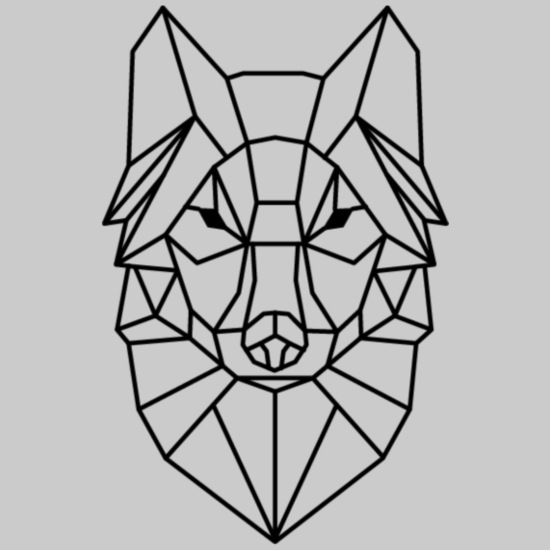 Wolf mosaic Beautiful tattoo design Nature animal pack' Men's T-Shirt |  Spreadshirt