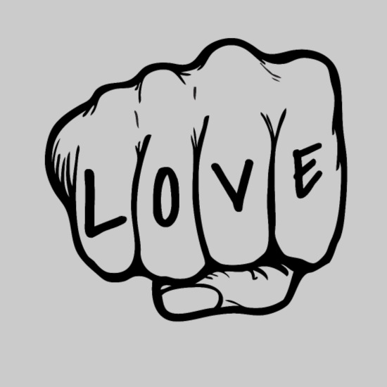 Fist Tattoo Tattoo Love Finger Gift' Men's T-Shirt | Spreadshirt