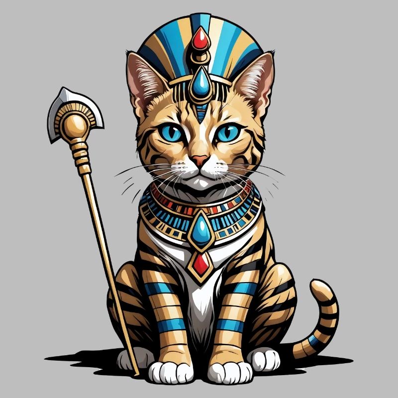 Chat Pharaon Chat Égypte Pyramide Cadeau
