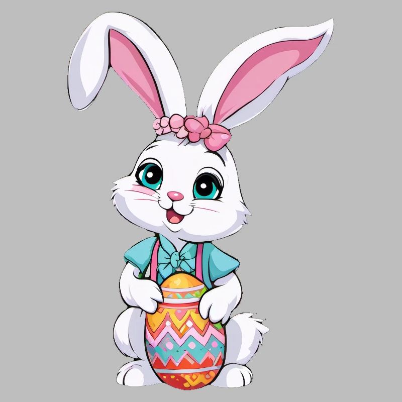 Easter bunny with Easter eggs