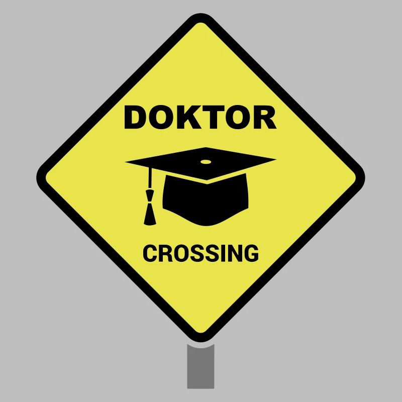 Doktor Schild mit Doktorhut Geschenk Doktorarbeit