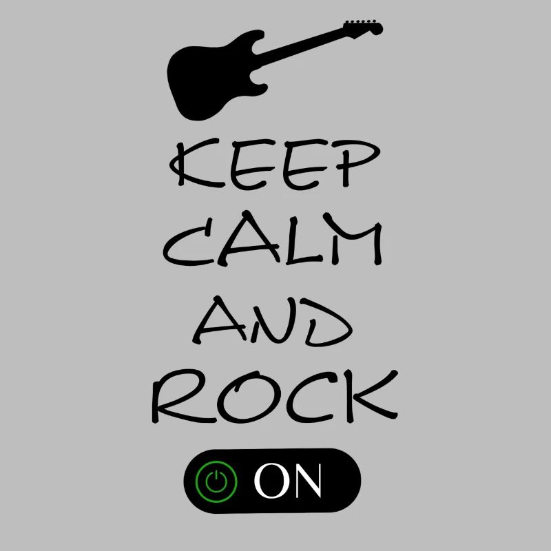 Keep Calm and Rock On mit Gitarre