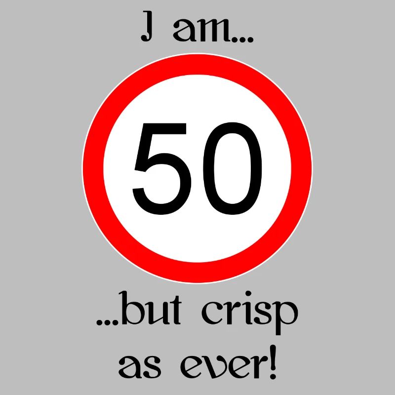 50 years but crisp script black