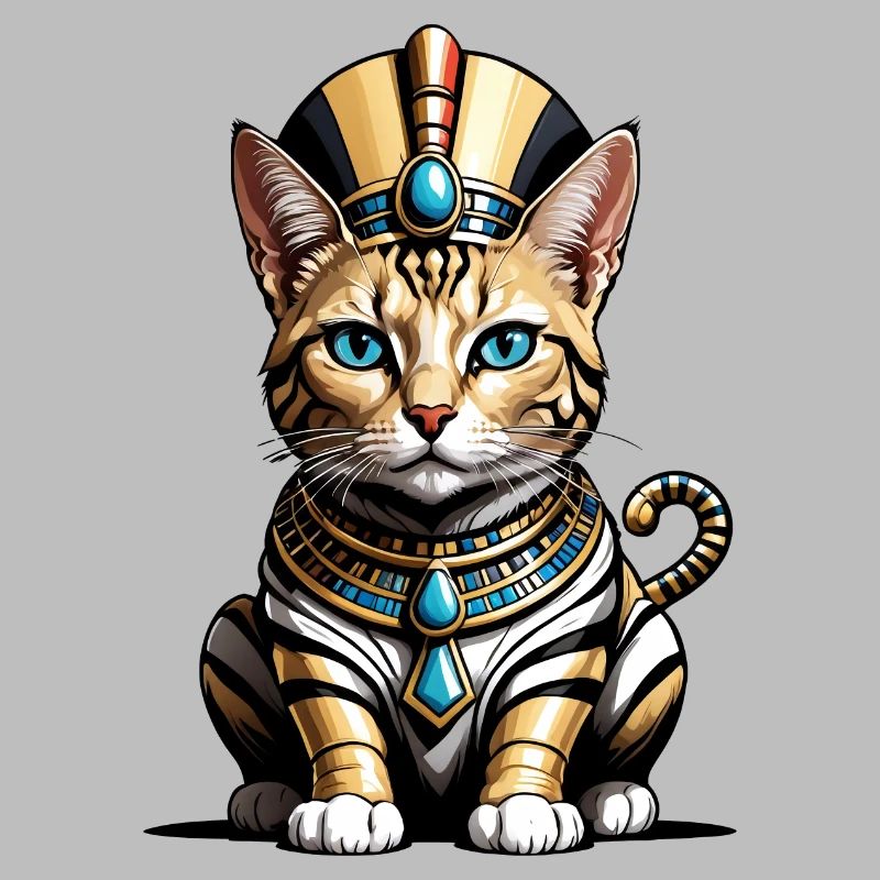 Chat Pharaon Chat Égypte Pyramide Cadeau