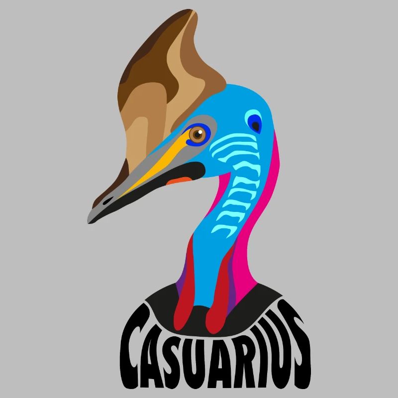 Cassowary, Casuarius oder Cassowary in flachen Farben.