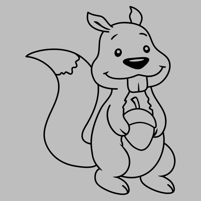 Nutty cartoon squirrel