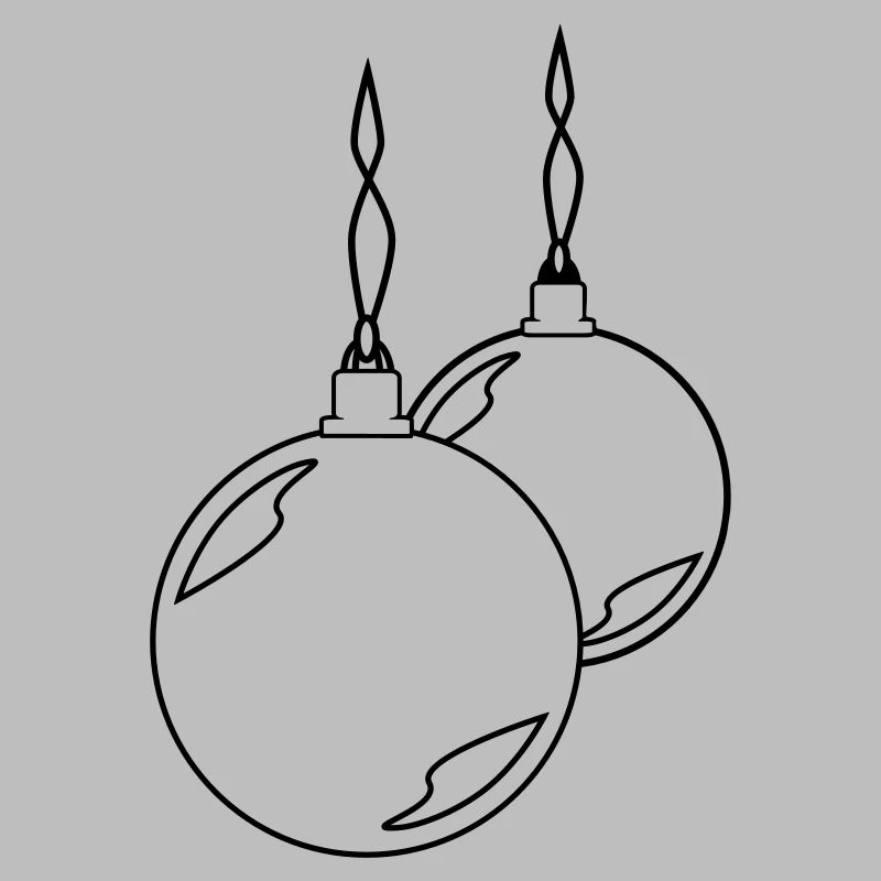 zwei Weihnachtskugeln