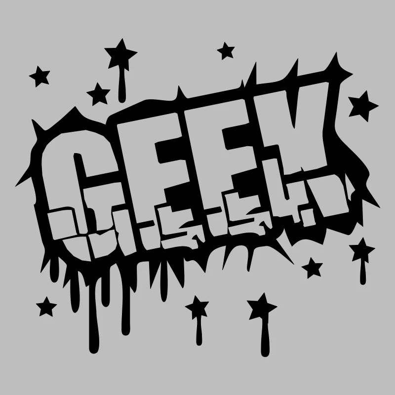 Geek Zerbrochenes Graffiti Design