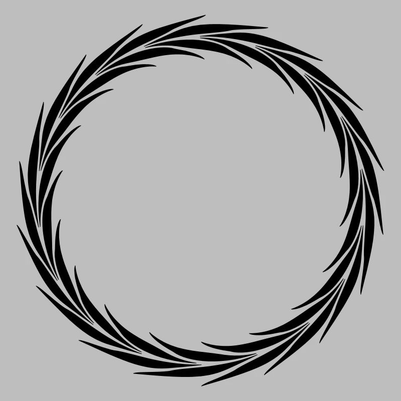 laurel wreath frame circle round design logo text